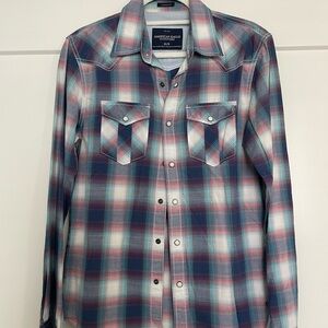 American Eagle Outfitters Men's Multicolor Plaid Shirt
